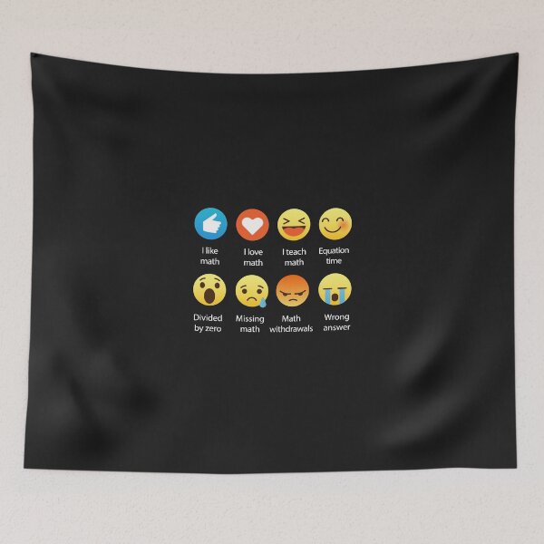 Item preview, I Love Math Emoji Emoticon Funny Mathematics Graphic Tee Shirts Sarcastic designed and sold by TocaLuna.