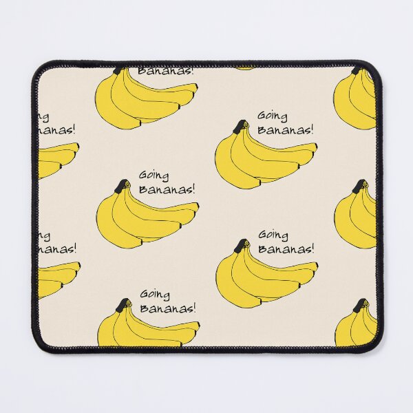Item preview, "Going bananas!" yellow funny banana illustration designed and sold by mariakostory.