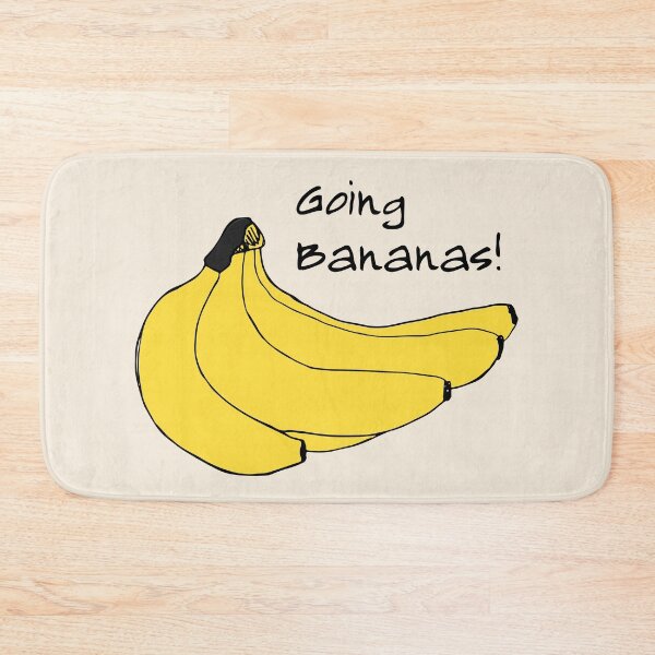 Item preview, "Going bananas!" yellow funny banana illustration designed and sold by mariakostory.