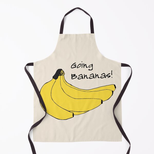 Item preview, "Going bananas!" yellow funny banana illustration designed and sold by mariakostory.
