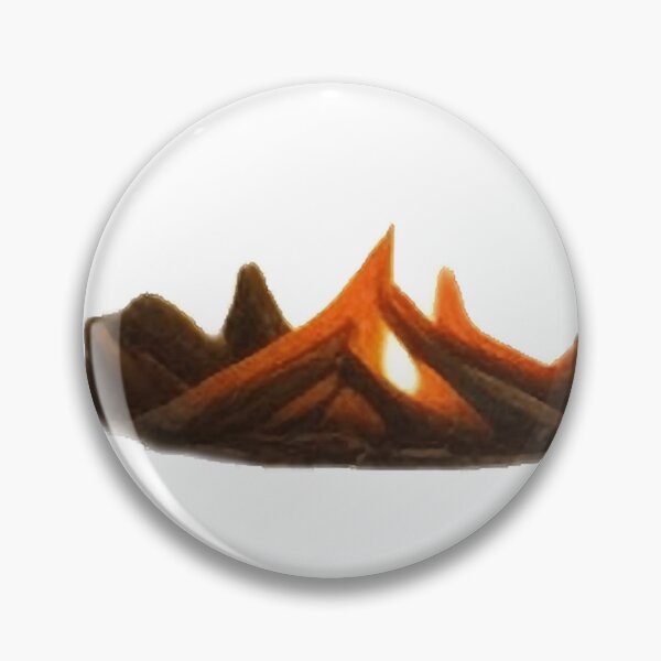 Item preview, a campfire flickering by a tranquil woodland stream 	 designed and sold by devnatparikha.