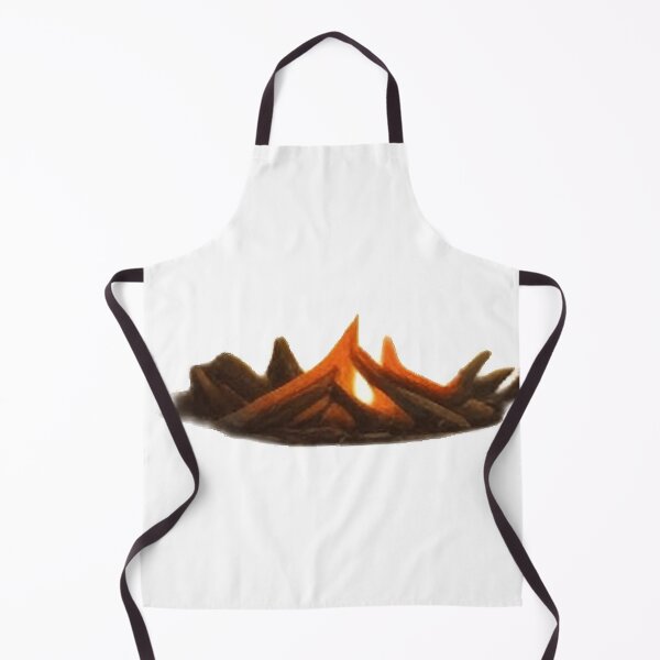 Item preview, a campfire flickering by a tranquil woodland stream 	 designed and sold by devnatparikha.