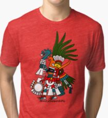 Aztec Art: Huitzilopochtli Tri-blend T-Shirt