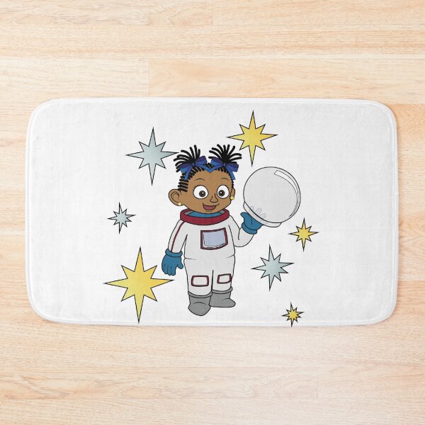 Item preview, Astronaut girl (with plaits or dreads) and stars  designed and sold by ThingsByNin.