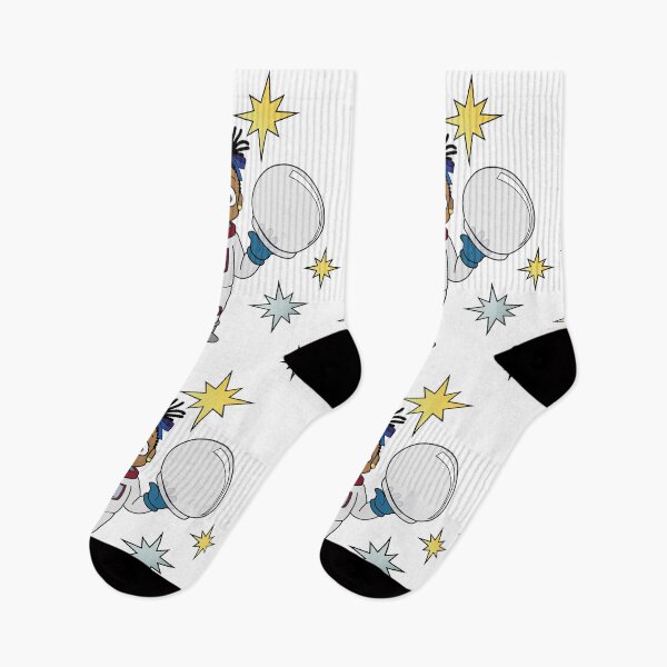 Item preview, Astronaut girl (with plaits or dreads) and stars  designed and sold by ThingsByNin.