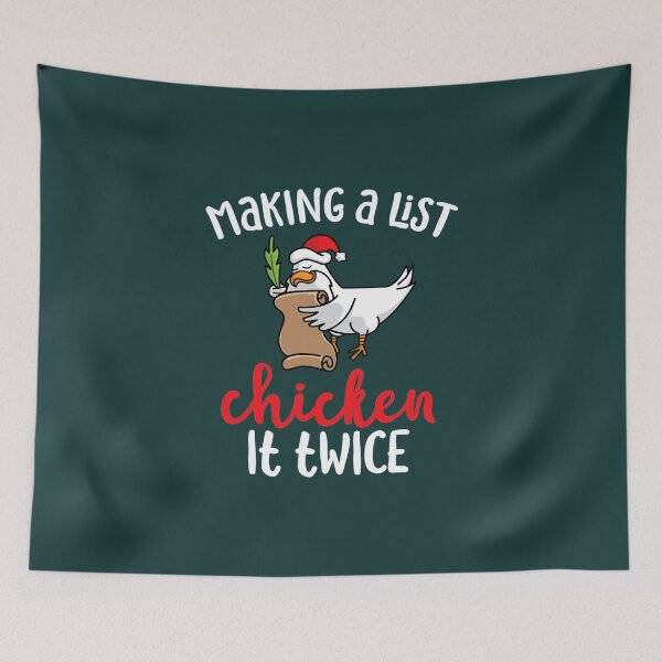 Item preview, Chicken It Twice Funny Chicken Christmas Design  designed and sold by SelwynStudley.