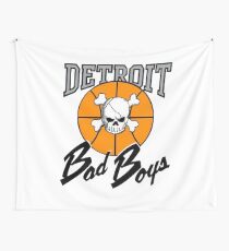 Vintage Detroit Bad Boys Detroit Pistons Basketball Wall Tapestry