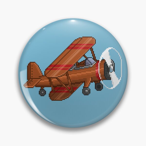 Item preview, Pixel Art Biplane designed and sold by PixelCarvel.
