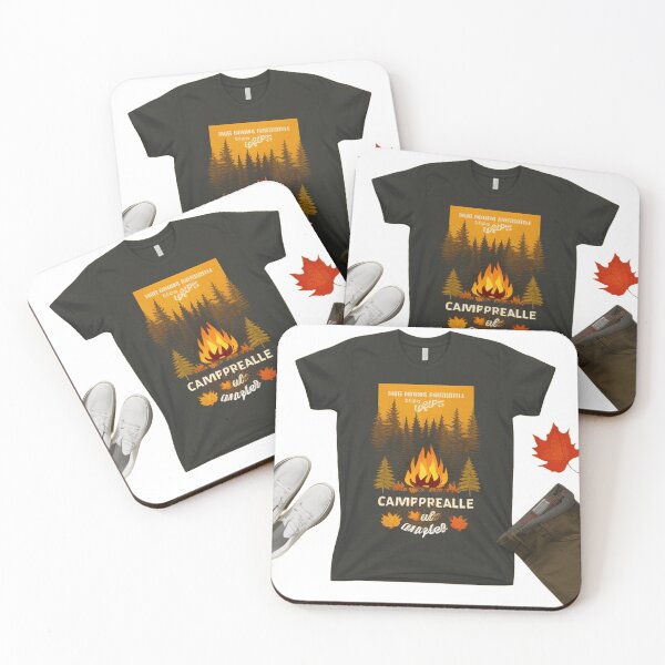 Item preview, A campfire is surrounded by vibrant fall foliage 	 designed and sold by bellocruelanh.