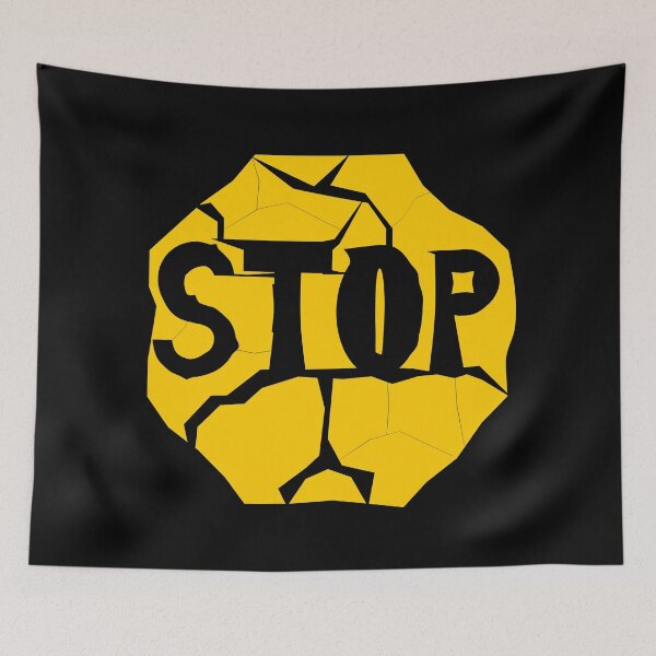 Item preview, Worn Stop Sign Yellow designed and sold by ArashiiGames.