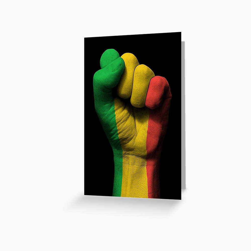 Drapeau de la carte du Mali | Poster