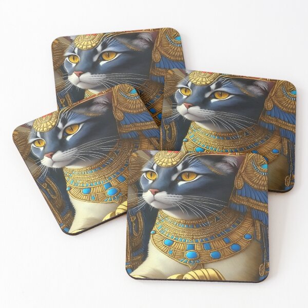 Item preview, Divine Egyptian Cat Goddess Art: Symbolizing Feline Majesty designed and sold by Tamas Das.
