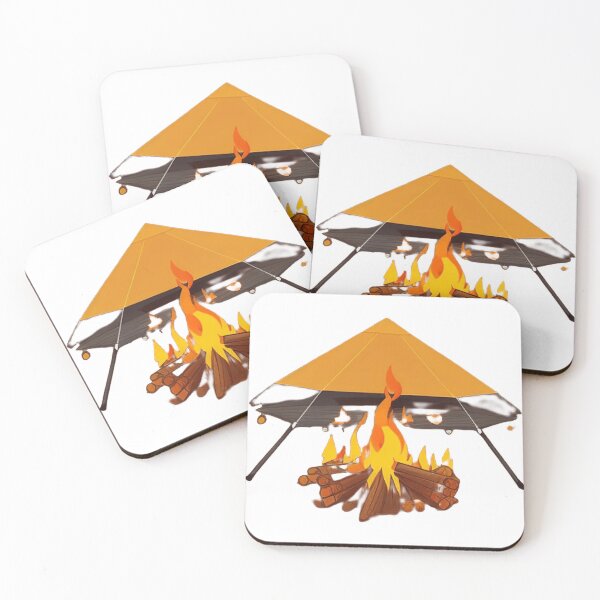 Item preview, A campfire is surrounded by vibrant fall foliage 	 designed and sold by bellocruelanh.