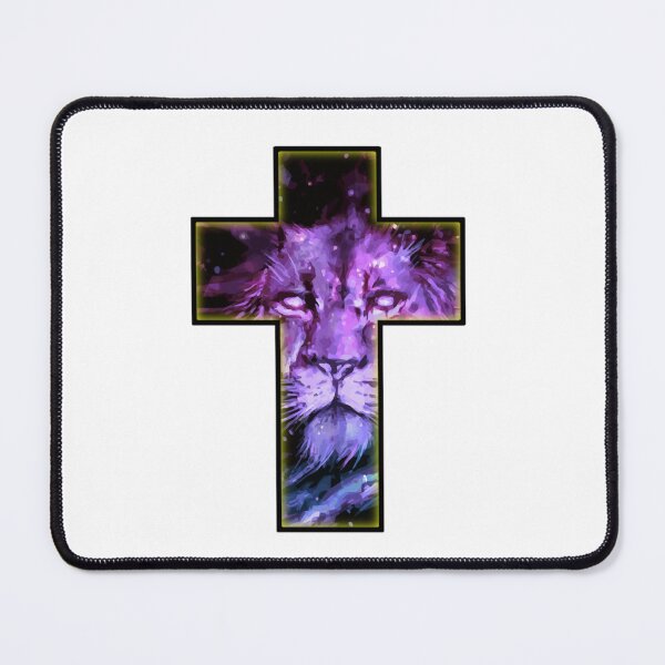 Item preview, Beautiful artwork of a lion-faced cross for your shirt designed and sold by Mb-arte.