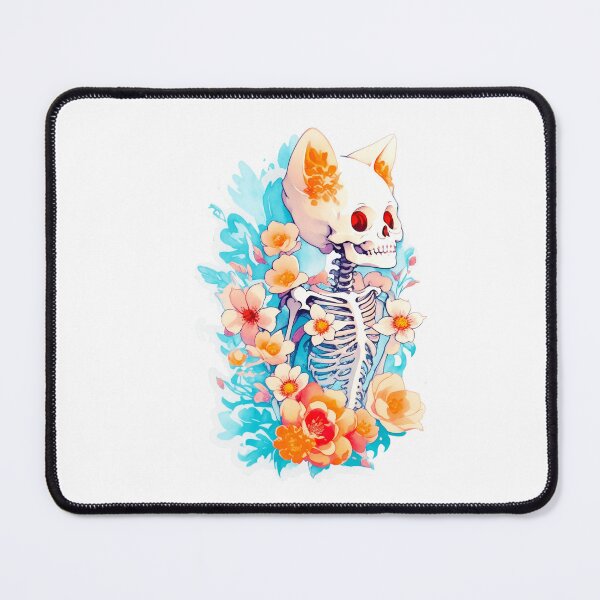 Item preview, Skeleton Cat With Flowers designed and sold by khachiche.