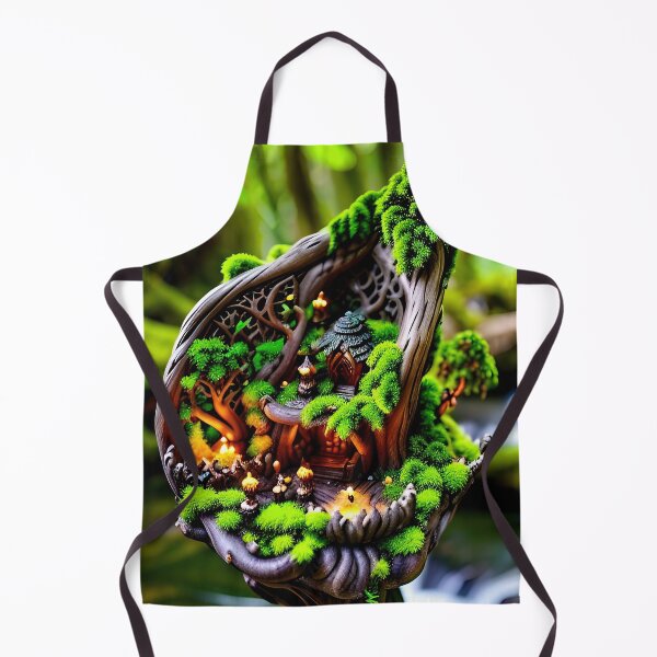 Item preview, A detailed beautiful lush Fairycore Elf forest designed and sold by PixieDustAIArt.
