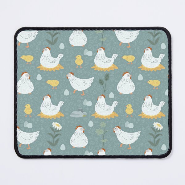 Item preview, Chickens Dreaming in the Coop in Teal designed and sold by PaperRain.