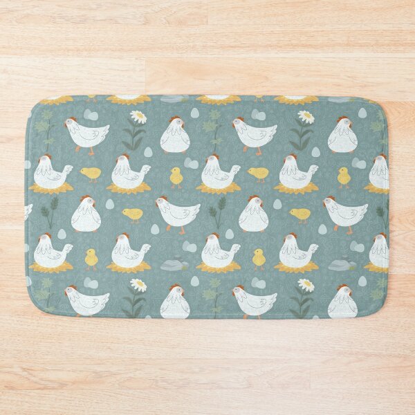 Item preview, Chickens Dreaming in the Coop in Teal designed and sold by PaperRain.