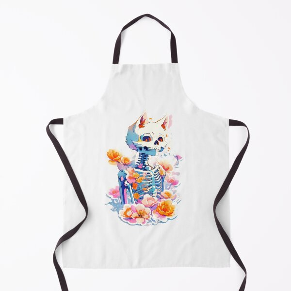 Item preview, Cat Skeleton With Flowers designed and sold by khachiche.