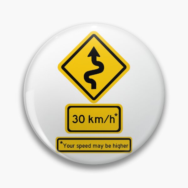 Item preview, windy road speed sign (km/h) designed and sold by Alan Klughammer.