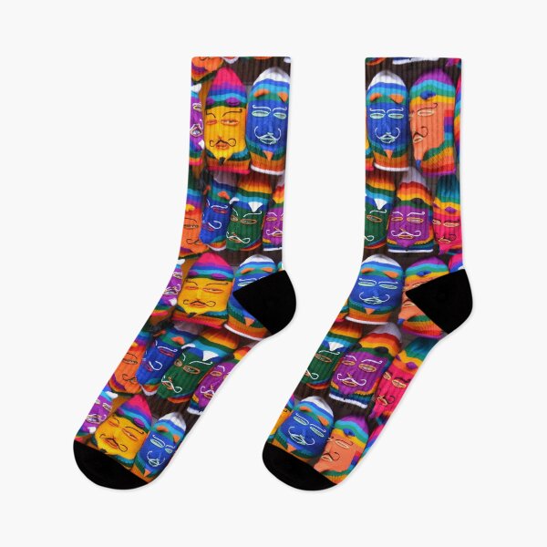 Item preview, colourful knitted masks La Paz Bolivia designed and sold by Schoensl.