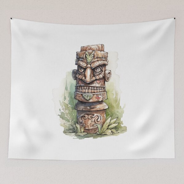Item preview, Dark Tiki Watercolor 005 designed and sold by john-ki.
