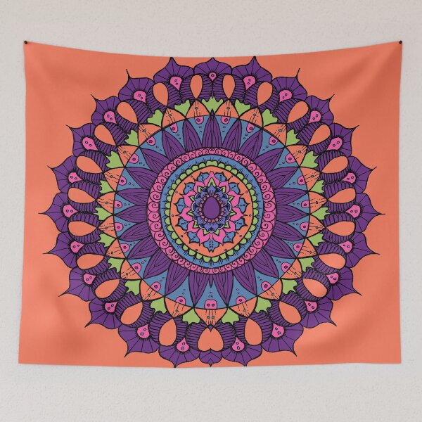 Item preview, Groovy Dayglo Boho Mandala designed and sold by laurabethlove.