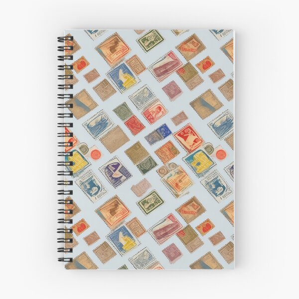 Item preview, Vintage Postage Stamp Collage: Abstract Mix of Colors and Patterns designed and sold by tsurugidesigns.