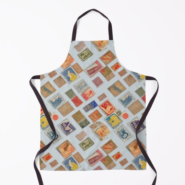 Item preview, Vintage Postage Stamp Collage: Abstract Mix of Colors and Patterns designed and sold by tsurugidesigns.