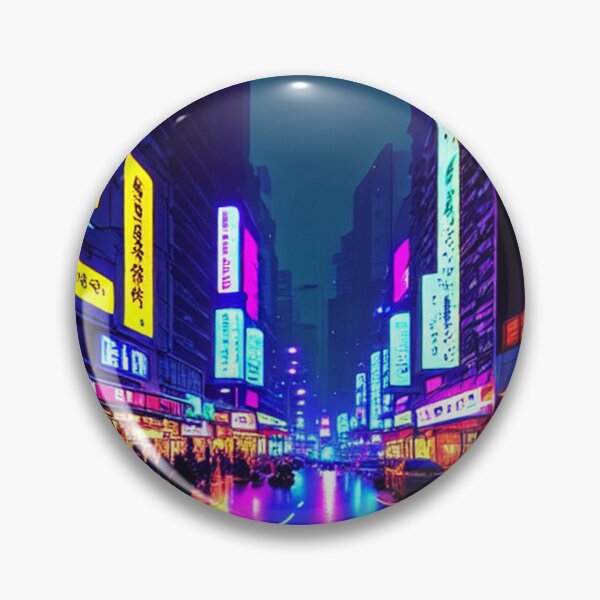 Item preview, Una ciudad con rascacielos y luces de neón. designed and sold by richardwooten.