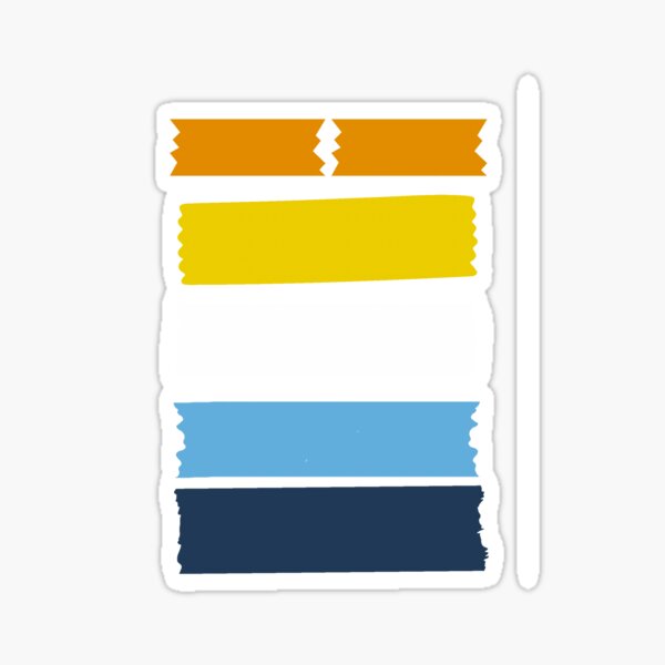 Artikel-Vorschau von  Diskreter dekorativer Klebebandaufkleber mit AroAce-Flagge, designt und verkauft von AAIstickers.