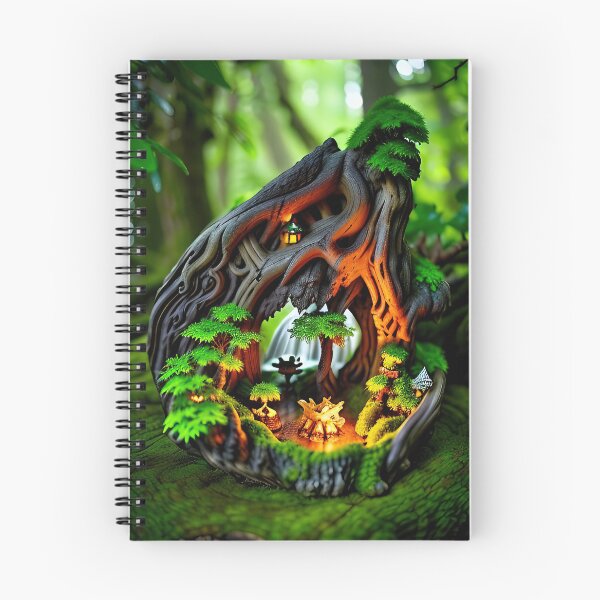Item preview, A detailed beautiful lush Fairycore Elf forest designed and sold by PixieDustAIArt.