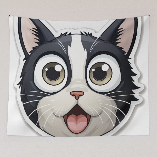 Item preview, Shocking Gray Cat X designed and sold by AstraNovaStudio.
