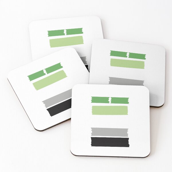 Item preview,  Discrete Aromantic flag decorative tape sticker designed and sold by AAIstickers.