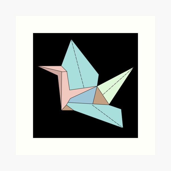 Minimalist tattoo boho origami paper duck silhouette art icon canvas prints  for the wall • canvas prints vintage, vector, trendy