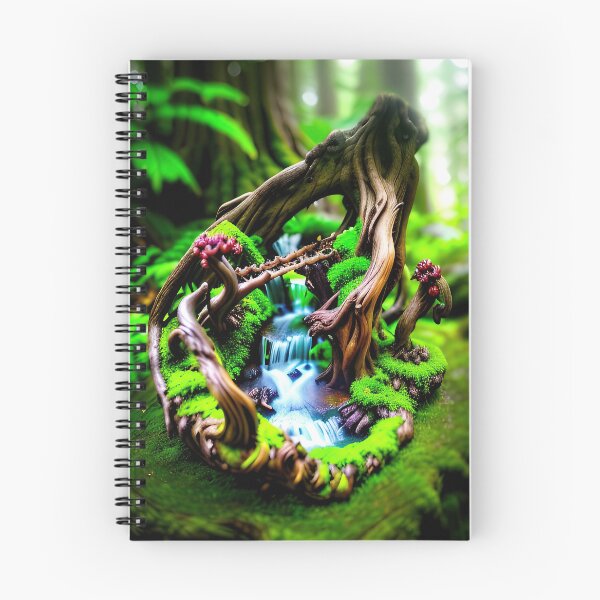 Item preview, A detailed beautiful lush Fairycore Elf forest designed and sold by PixieDustAIArt.