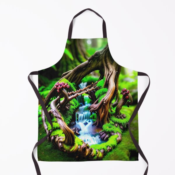 Item preview, A detailed beautiful lush Fairycore Elf forest designed and sold by PixieDustAIArt.