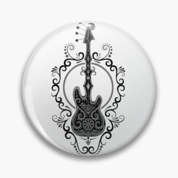 Aperçu de l'œuvre Conception complexe de guitare basse sombre créée et vendue par CitlalliMohr.