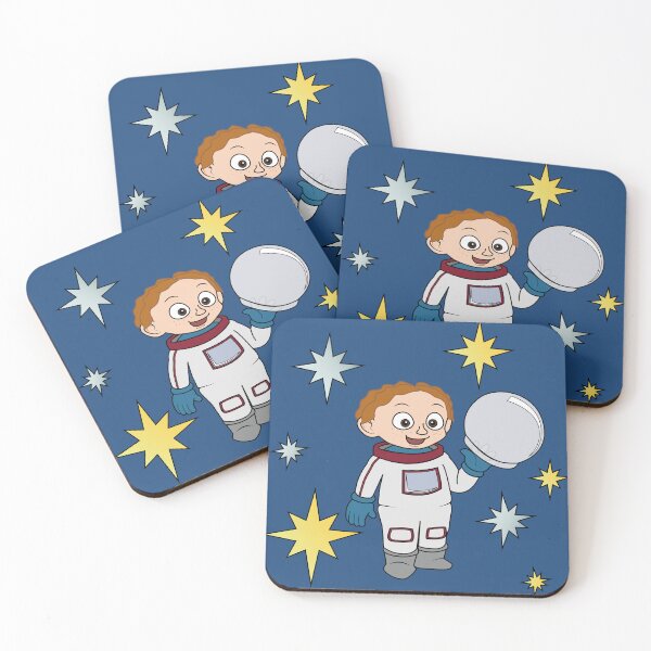 Artikelvorschau, Astronaut (mit rötlichen Haaren) und Sternen entworfen und verkauft von ThingsByNin.
