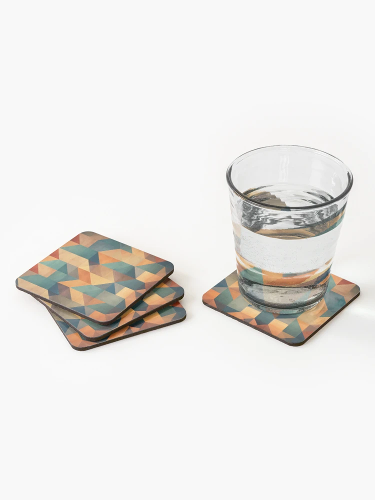 Thumbnail 2 of 5, Coasters (Set of 4), Geometric Harmony - Dynamic Pattern Design designed and sold by InTrendSick.
