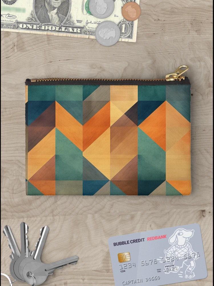 Thumbnail 3 of 4, Zipper Pouch, Geometric Harmony - Dynamic Pattern Design designed and sold by InTrendSick.