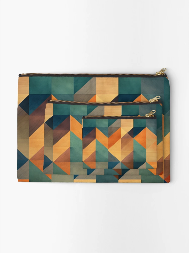 Thumbnail 2 of 4, Zipper Pouch, Geometric Harmony - Dynamic Pattern Design designed and sold by InTrendSick.