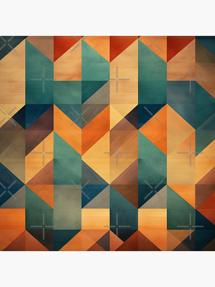 Thumbnail 4 of 4, Clock, Geometric Harmony - Dynamic Pattern Design designed and sold by InTrendSick.