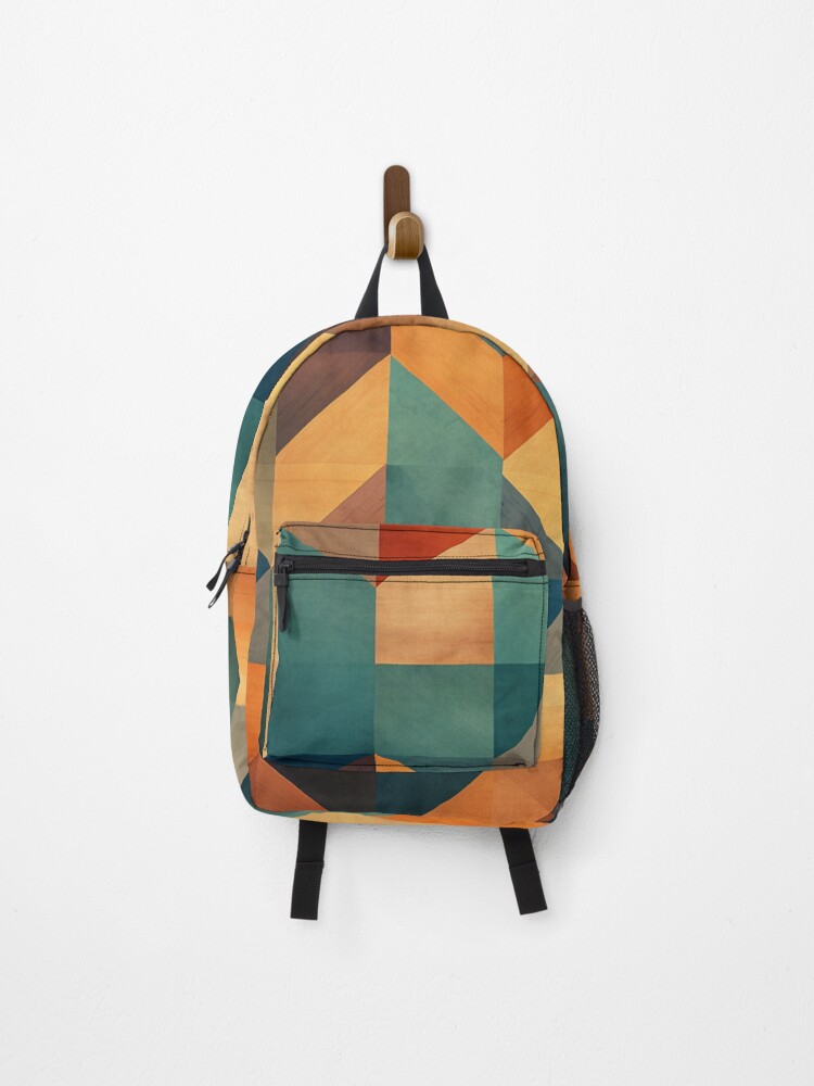Thumbnail 1 of 3, Backpack, Geometric Harmony - Dynamic Pattern Design designed and sold by InTrendSick.