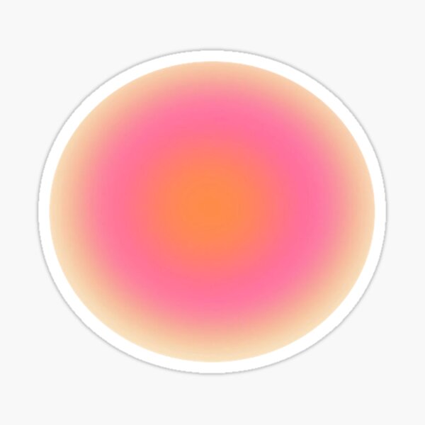 Aperçu de l'œuvre cercle d'aura rose et orange créée et vendue par xoxo,  hannah.