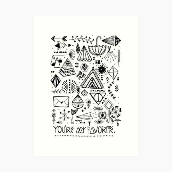 triangles are my favorite shape Art Print