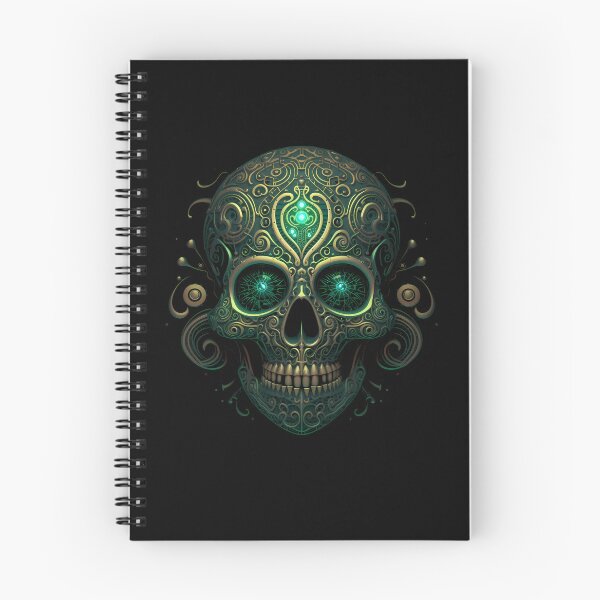 Item preview, Green Fel Robo-Skull designed and sold by TheMerch-er.