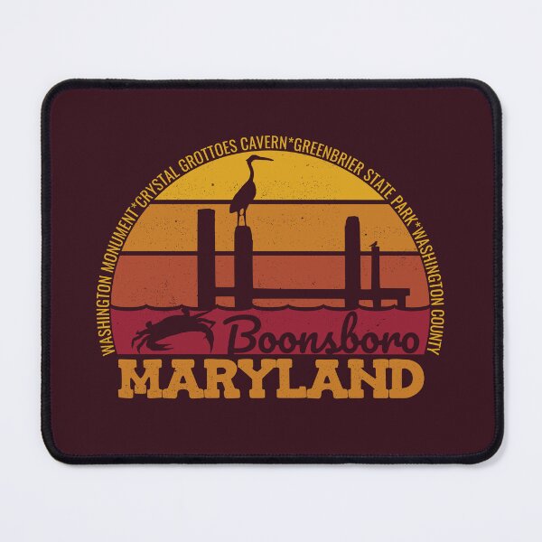 Item preview, Boonsboro Maryland Sunset Retro Vintage Local Pride Logo designed and sold by CRHPOD20.