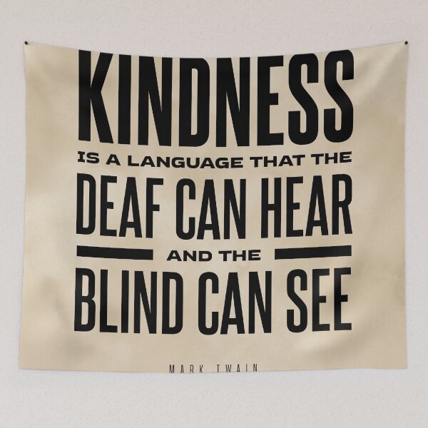 Item preview, Kindness Is A Language - Mark Twain Quote - Literature - Typography Print - Vintage designed and sold by Studio Grafiikka.