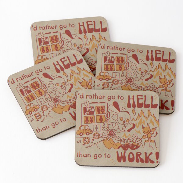 Item preview, I'd rather go to hell than go to work! designed and sold by Salamanding.